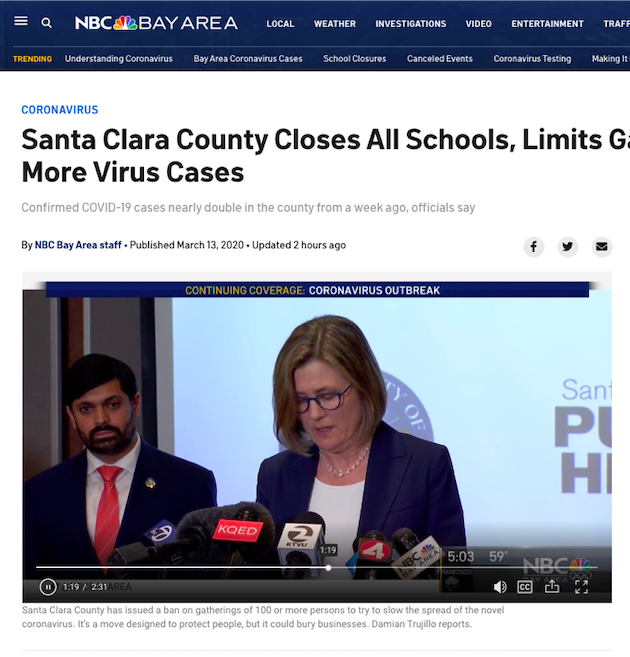 Santa Clara 今天宣布停課